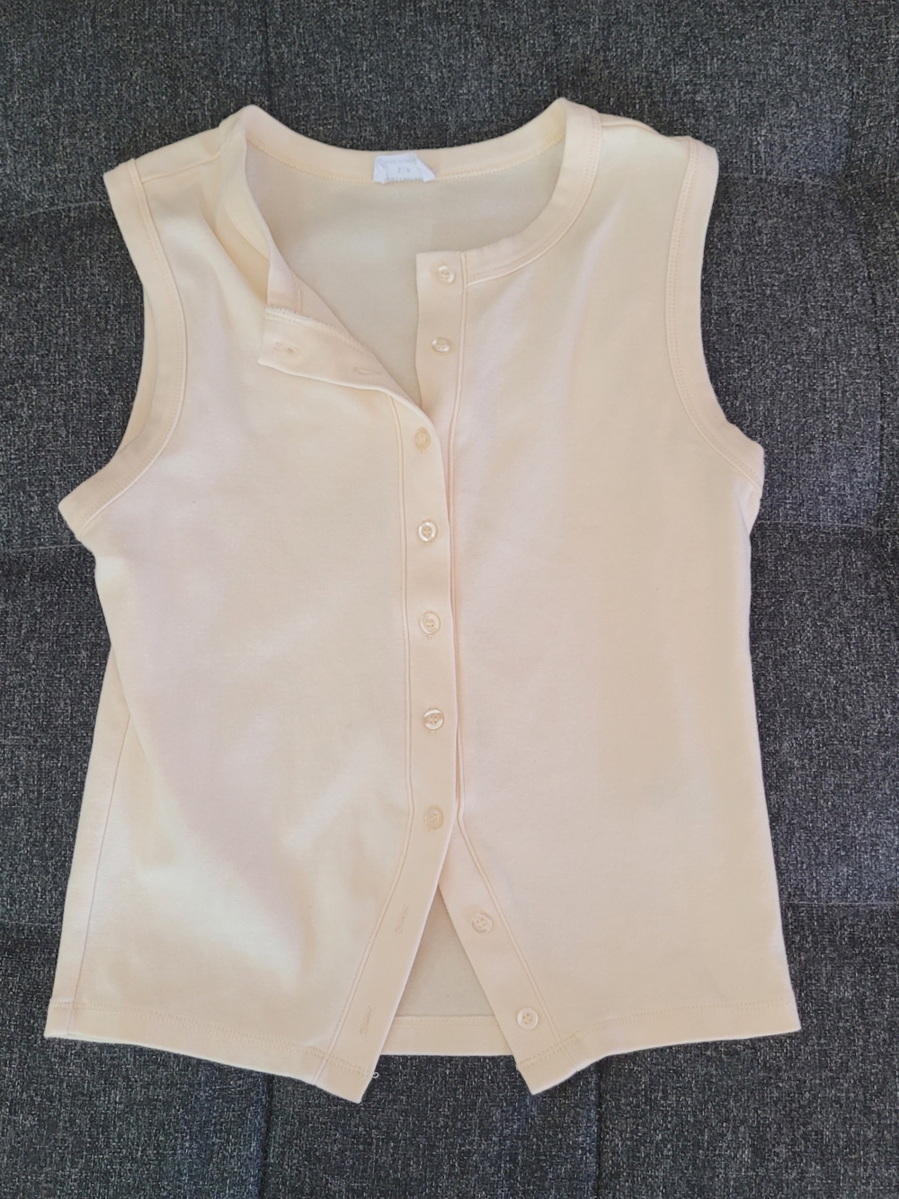Cotton On Cream Button-Front Tank Top